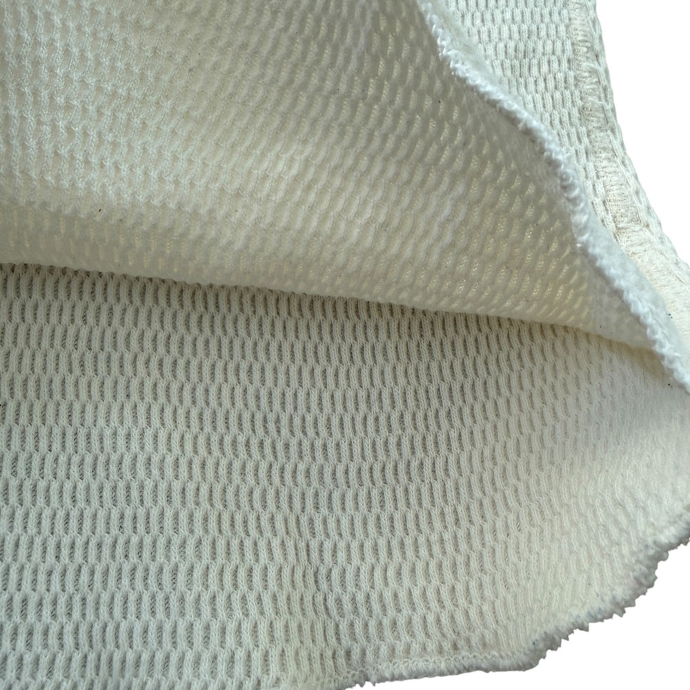 Montgomery Ward Vintage 70s Thermal Shirt Waffle Knit Large Cream White USA - Picture 4 of 7